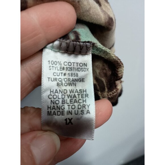 TRYST Hippie Grunge Artsy Top Womens Size XL Multi Tie Dye 3/4 Sleeve Casual - Picture 6 of 11